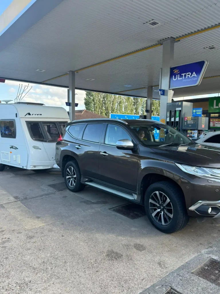 Coachman touring caravan front view